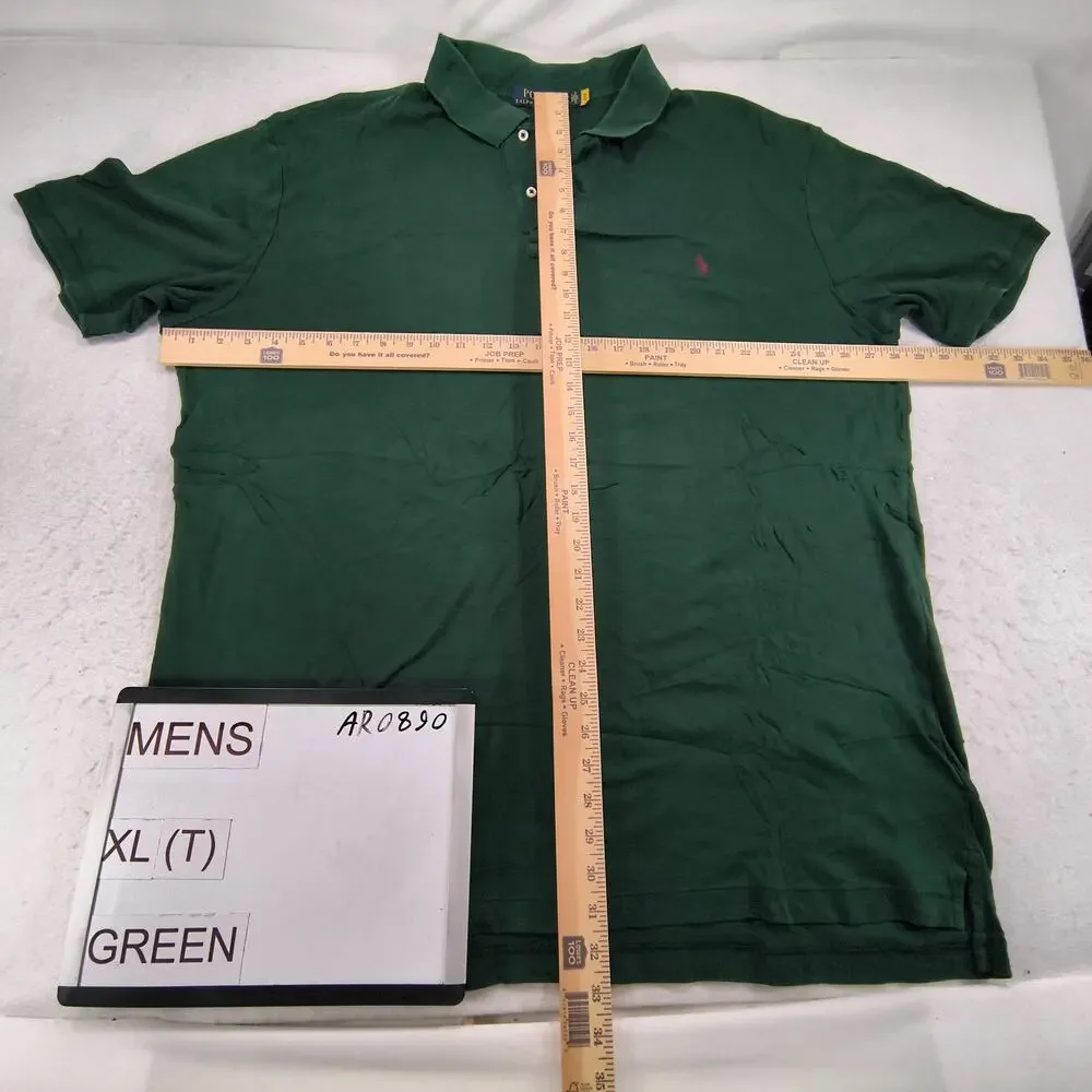 Polo Ralph Lauren Collared Polo Shirt Mens Size Extra Large Tall XLT Green Red